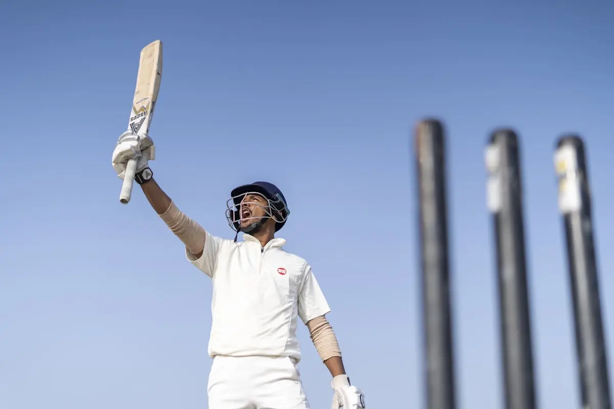 Batsman in the practice nets