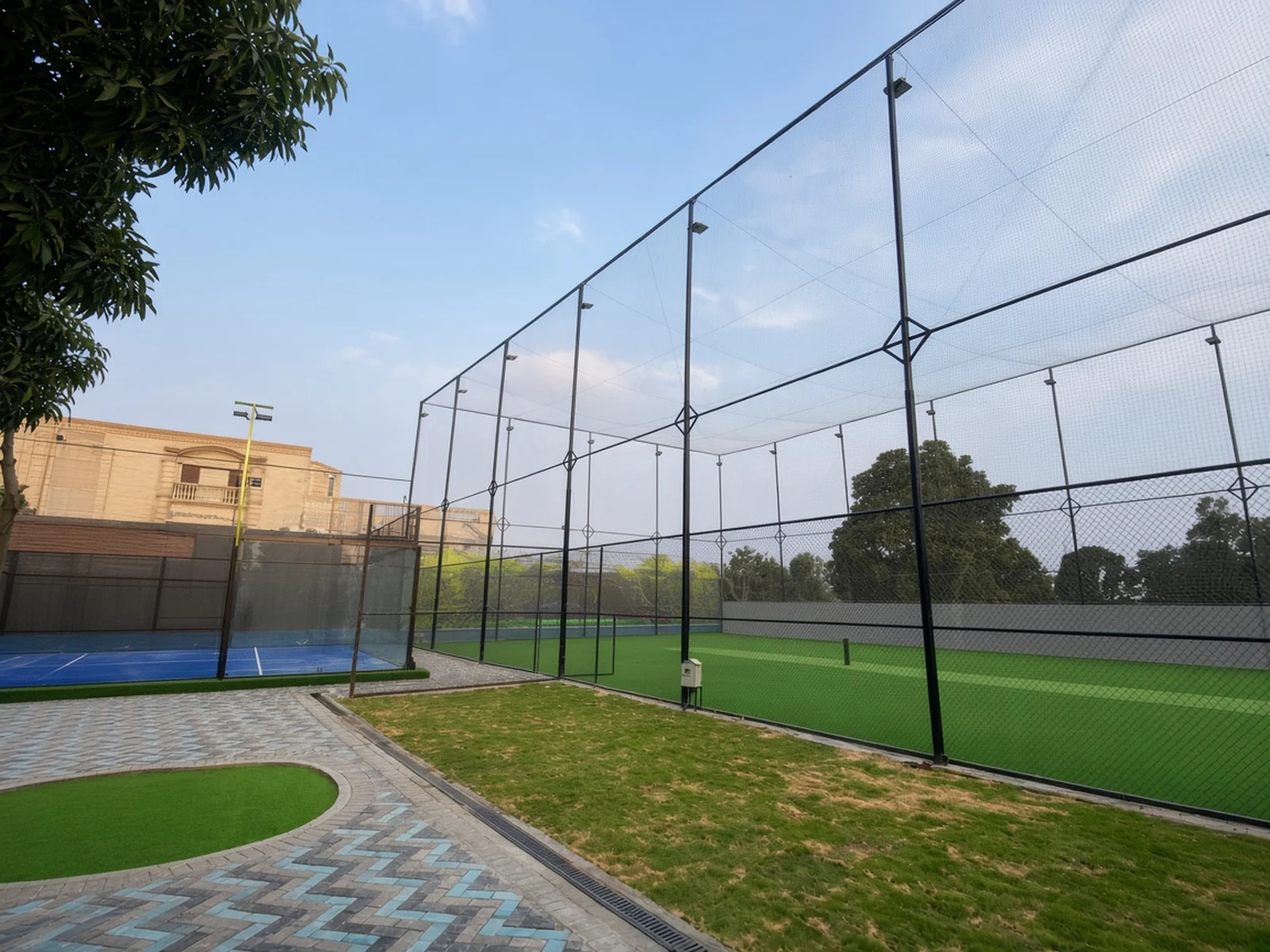 Floodlit turf cricket and futsal nets at Vybe Sports Arena